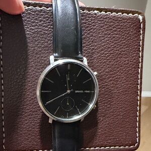 Michael Kors Black and Silver Men's Watch